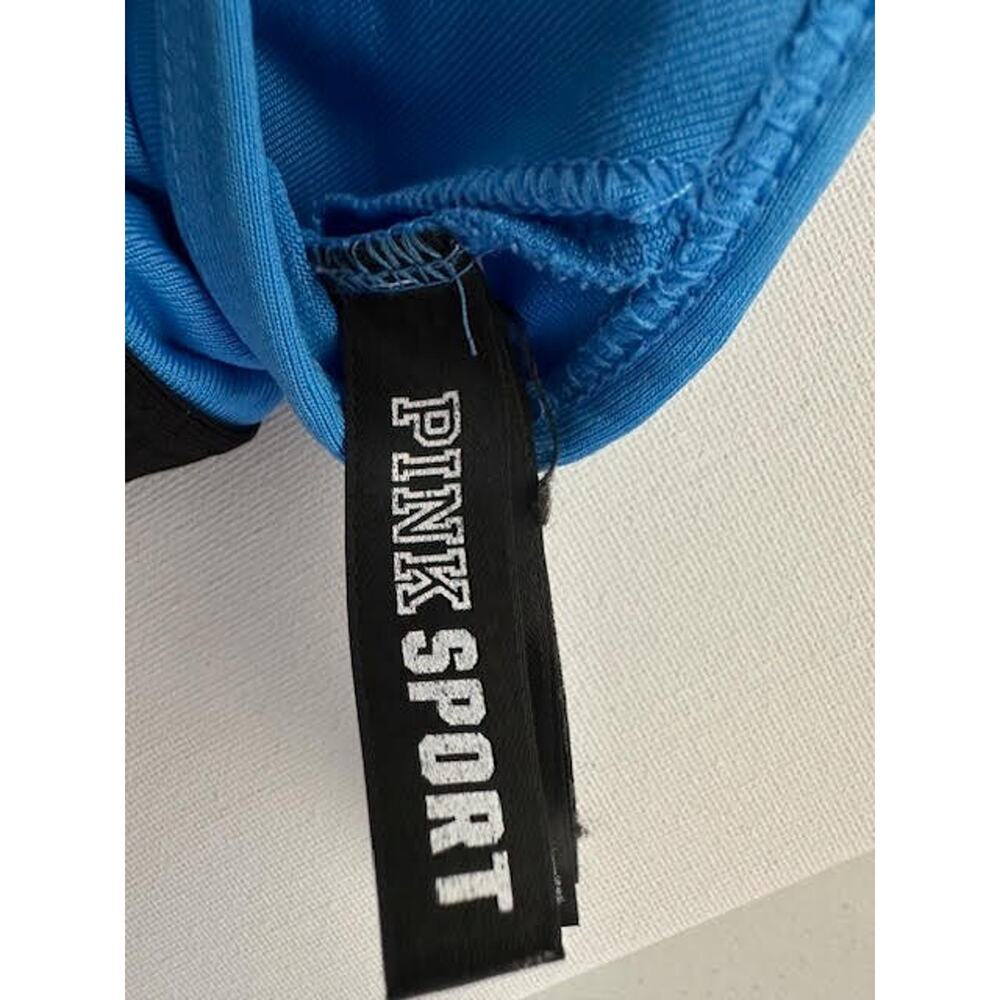 Lot of 2 PINK Victoria's Secret Sports Bras Small Tie Dye Blue Strappy - Picture 5 of 9